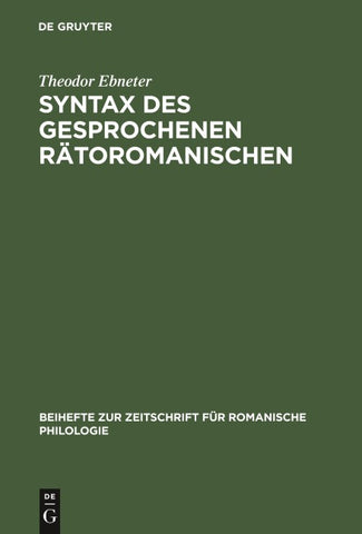 Syntax des gesprochenen Rätoromanischen