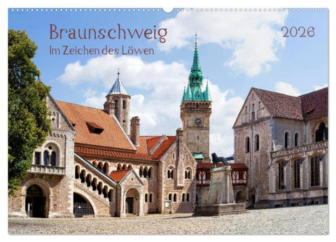 Braunschweig Im Zeichen des Löwen (Wandkalender 2026 DIN A2 quer), CALVENDO Monatskalender