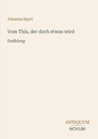 Vom This, der doch etwas wird