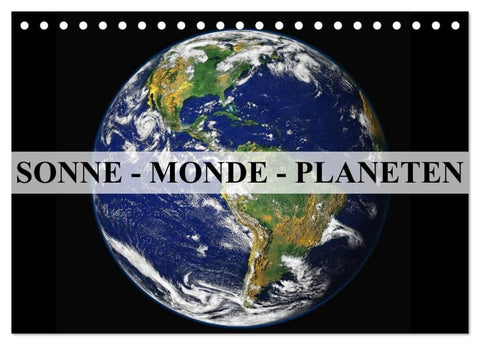Sonne, Monde und Planeten (Tischkalender 2027 DIN A5 quer), CALVENDO Monatskalender