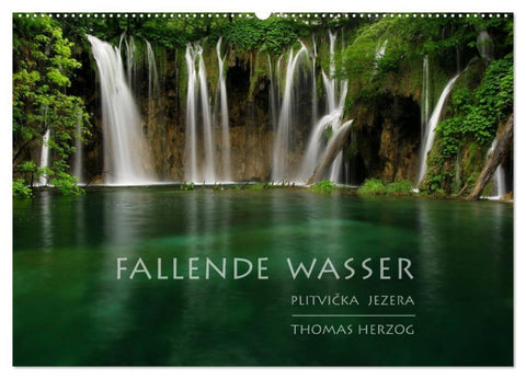 FALLENDE WASSER (Wandkalender 2027 DIN A2 quer), CALVENDO Monatskalender