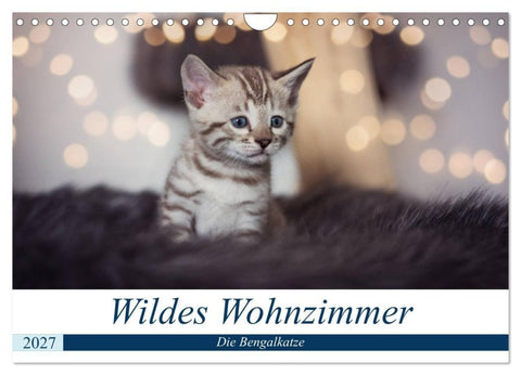 Wildes Wohnzimmer - Die Bengalkatze (Wandkalender 2027 DIN A4 quer), CALVENDO Monatskalender