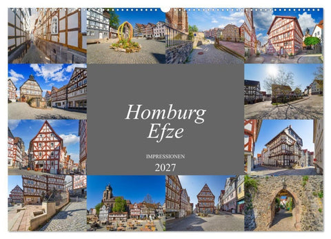 Homburg Efze Impressionen (Wandkalender 2027 DIN A2 quer), CALVENDO Monatskalender