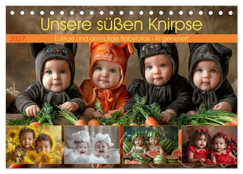 Unsere süßen Knirpse (Tischkalender 2027 DIN A5 quer), CALVENDO Monatskalender