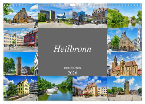 Heilbronn Impressionen (Wandkalender 2026 DIN A3 quer), CALVENDO Monatskalender