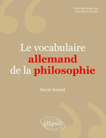 Vocabulaire allemand de la philosophie