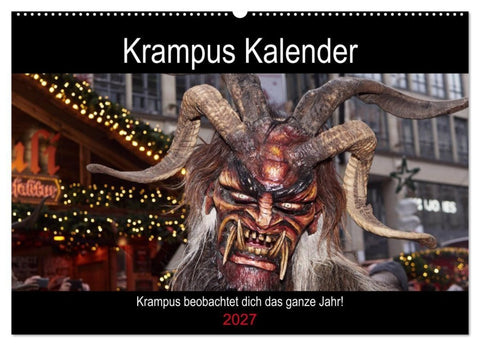 Krampus Kalender 2027 (Wandkalender 2027 DIN A2 quer), CALVENDO Monatskalender