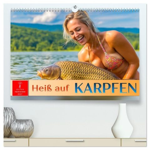 Heiß auf Karpfen (hochwertiger Premium Wandkalender 2027 DIN A2 quer), Kunstdruck in Hochglanz
