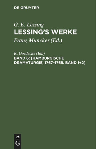 [Hamburgische Dramaturgie, 1767–1769. Band 1+2]