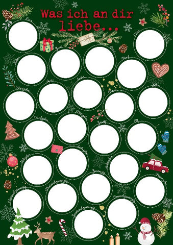 Was ich an dir liebe – Der Rubbel-Adventskalender
