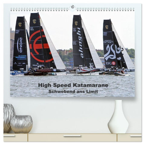 High Speed Katamarane - Schwebend ans Limit (hochwertiger Premium Wandkalender 2026 DIN A2 quer), Kunstdruck in Hochglanz