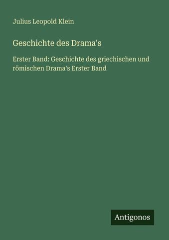 Geschichte des Drama's