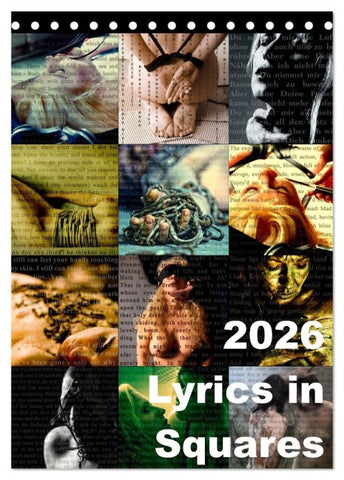 Lyrics In Squares (Tischkalender 2026 DIN A5 hoch), CALVENDO Monatskalender