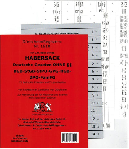 DürckheimRegister® HABERSACK OHNE §§