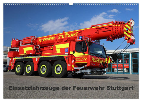 Einsatzfahrzeuge der Feuerwehr Stuttgart (Wandkalender 2027 DIN A2 quer), CALVENDO Monatskalender