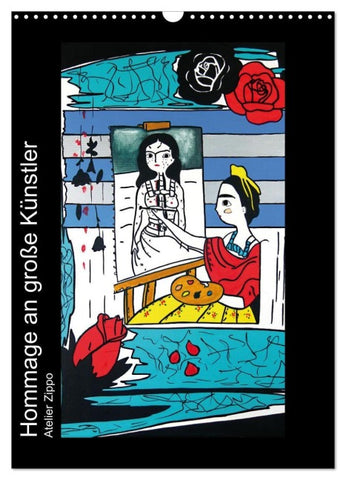 Hommage an große Künstler (Wandkalender 2027 DIN A3 hoch), CALVENDO Monatskalender