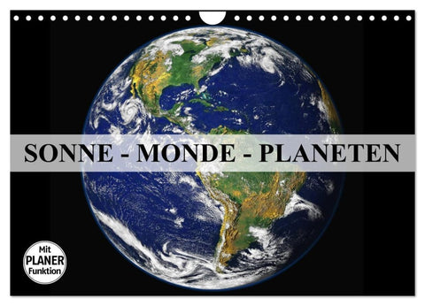 Sonne, Monde und Planeten (Wandkalender 2026 DIN A4 quer), CALVENDO Monatskalender