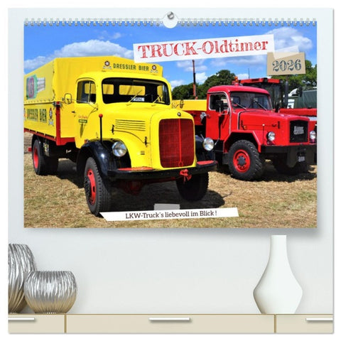 TRUCK - Oldtimer (hochwertiger Premium Wandkalender 2026 DIN A2 quer), Kunstdruck in Hochglanz