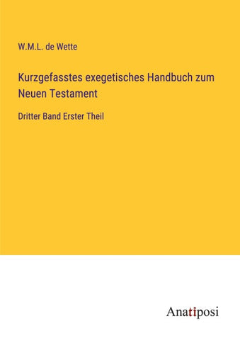 Kurzgefasstes exegetisches Handbuch zum Neuen Testament