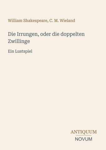 Die Irrungen, oder die doppelten Zwillinge