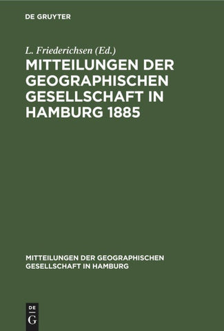 Mitteilungen der Geographischen Gesellschaft in Hamburg 1885