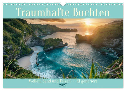 Traumhafte Buchten (Wandkalender 2027 DIN A3 quer), CALVENDO Monatskalender