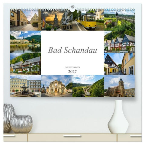 Bad Schandau Impressionen (hochwertiger Premium Wandkalender 2027 DIN A2 quer), Kunstdruck in Hochglanz