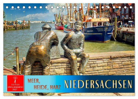 Niedersachsen - Meer, Heide, Harz (Tischkalender 2027 DIN A5 quer), CALVENDO Monatskalender