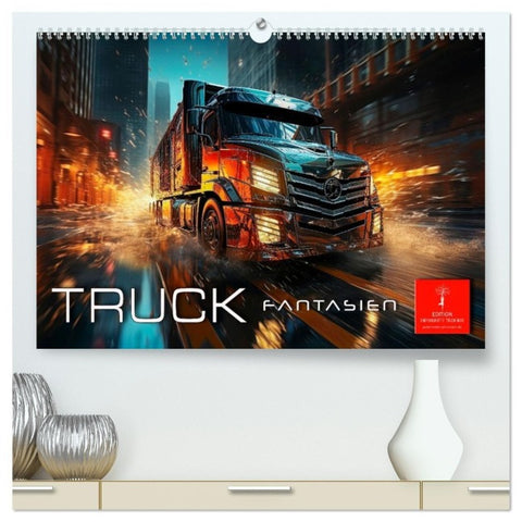 Truck Fantasien (hochwertiger Premium Wandkalender 2027 DIN A2 quer), Kunstdruck in Hochglanz