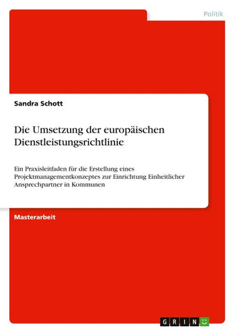Die Umsetzung der europäischen Dienstleistungsrichtlinie