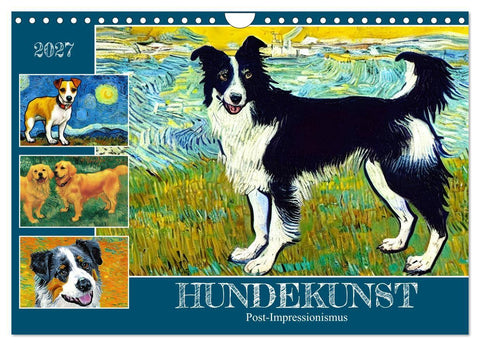Hundekunst (Wandkalender 2027 DIN A4 quer), CALVENDO Monatskalender