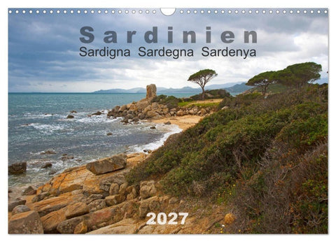 Sardinien Sardigna Sardegna Sardenya 2027 (Wandkalender 2027 DIN A3 quer), CALVENDO Monatskalender