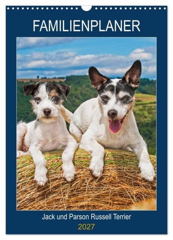 Familienplaner Jack und Parson Russell Terrier (Wandkalender 2027 DIN A3 hoch), CALVENDO Monatskalender