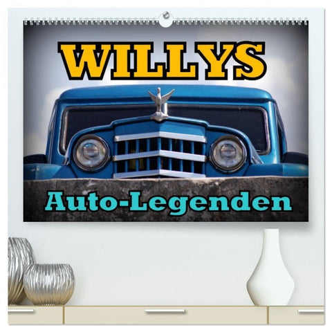 Auto-Legenden: WILLYS (hochwertiger Premium Wandkalender 2026 DIN A2 quer), Kunstdruck in Hochglanz