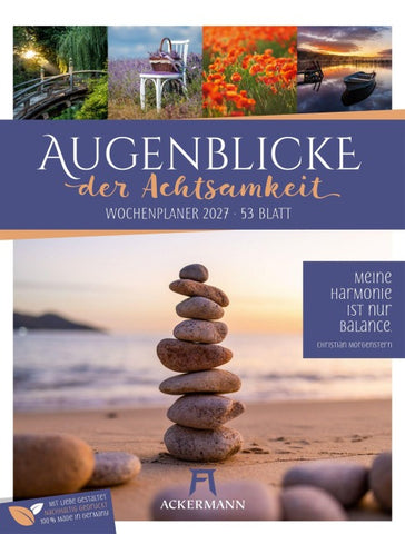 Augenblicke der Achtsamkeit Wochenplaner Kalender 2027