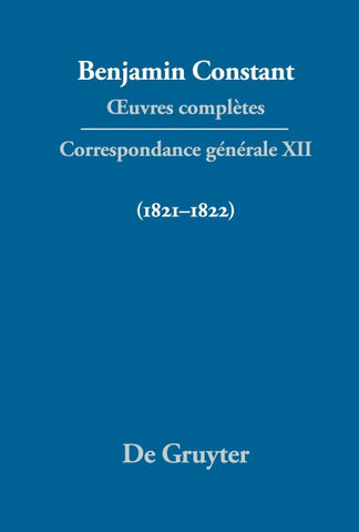 Correspondance générale 1821–1822
