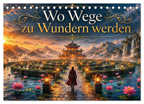 Wo Wege zu Wundern werden (Tischkalender 2027 DIN A5 quer), CALVENDO Monatskalender