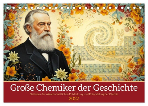 Große Chemiker der Geschichte (Tischkalender 2027 DIN A5 quer), CALVENDO Monatskalender
