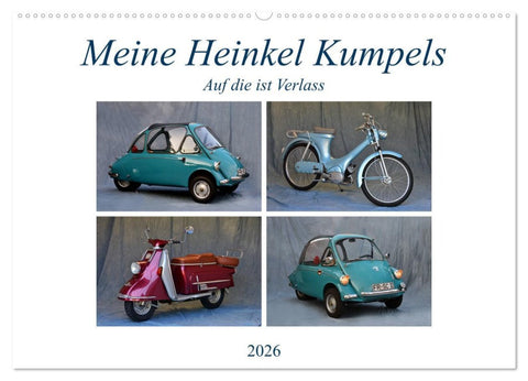 Meine Heinkel Kumpels (Wandkalender 2026 DIN A2 quer), CALVENDO Monatskalender