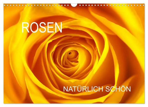 Rosen natürlich schön (Wandkalender 2027 DIN A3 quer), CALVENDO Monatskalender