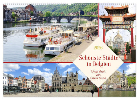 Schönste Städte in Belgien (Wandkalender 2026 DIN A2 quer), CALVENDO Monatskalender
