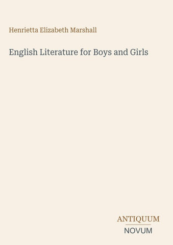 English Literature for Boys and Girls
