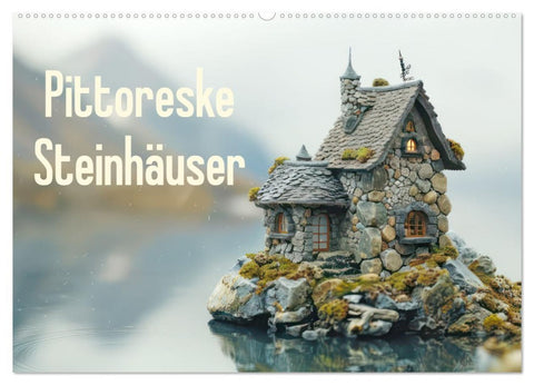 Pittoreske Steinhäuser (Wandkalender 2026 DIN A2 quer), CALVENDO Monatskalender