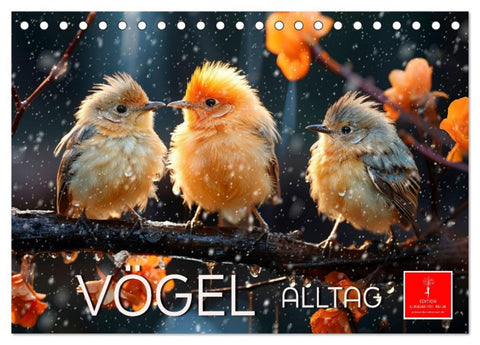 Vögel Alltag (Tischkalender 2026 DIN A5 quer), CALVENDO Monatskalender