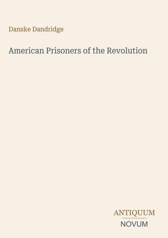 American Prisoners of the Revolution