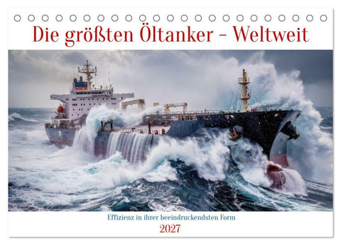Die größten Öltanker - Weltweit (Tischkalender 2027 DIN A5 quer), CALVENDO Monatskalender