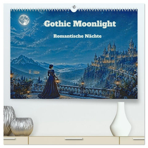 Gothic Moonlight - Romantische Nächte (hochwertiger Premium Wandkalender 2027 DIN A2 quer), Kunstdruck in Hochglanz