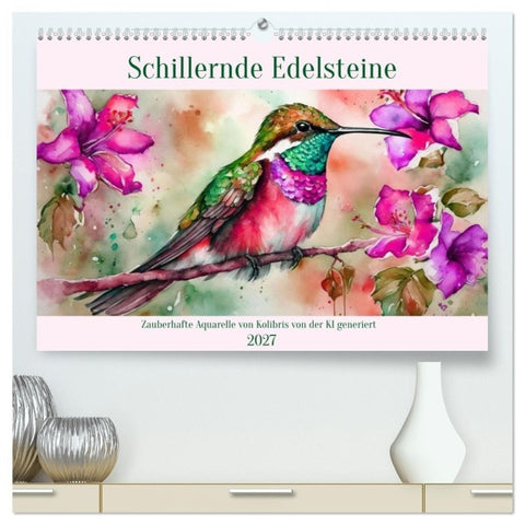 Schillernde Edelsteine (hochwertiger Premium Wandkalender 2027 DIN A2 quer), Kunstdruck in Hochglanz