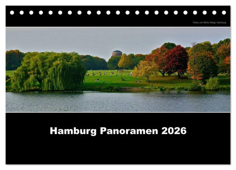 Hamburg Panoramen 2026 (Tischkalender 2026 DIN A5 quer), CALVENDO Monatskalender