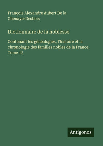 Dictionnaire de la noblesse